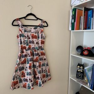 ModCloth Cat Print Dress